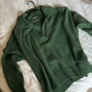 Darling Deep Green V-Neck Sweater